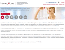 Tablet Screenshot of hemoglobine.ca
